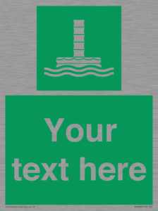 Custom sign safe condition Evacuation chute 